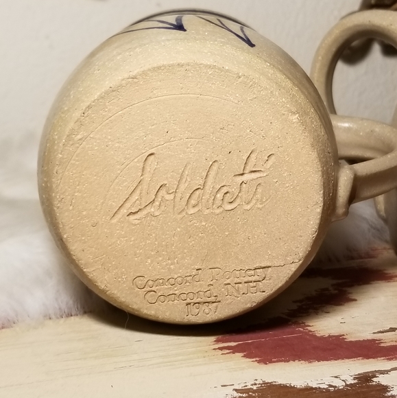 Dining Vintage Soldati Coffee Mugs Signed Concord Pottery Poshmark